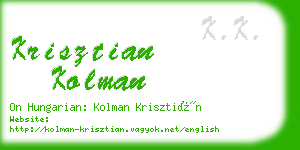 krisztian kolman business card